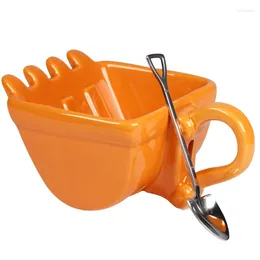 Mugs Funny Drinking Cup Excavator Bucket Cake Creative Halloween Christmas Gift Ceramic Coffee Mug