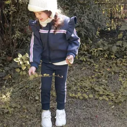 Set di abbigliamento vestiti per bambini invernali ragazze in pitone in pitone cappotto casual e folti percorsi per bambini da 2 pcs set