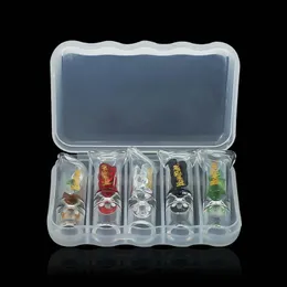5pcs/Set Kit HoneyPuff Glas Flachmundfilter -Tipps mit Diamant -Zigaretten -Mundstück Rollende Spitze Dampferroller Tabak Rauchen Sie ein Hitter Mini -Taschen -Handrohrrohr