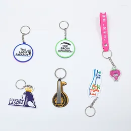 Party Favor Ordinary nyckelverktyg PVC Soft Plastic Keychain Order Advertising Souvenirs mode