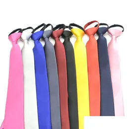 Krawat za szyję 5x45cm stały kolor zamek błyskawiczny dla mężczyzn Business El Bank gityczny ubrania ubrania kase