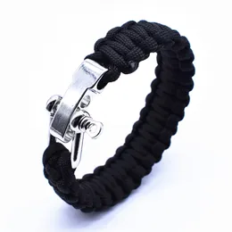 VOQ Outdoor Sports Klettern Herren Armband Einstellbare Schnalle Paracord Survival Armband Handgefertigte kreative Schmuckgeschenke