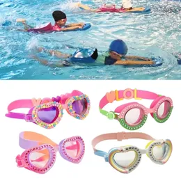 Óculos de natação sem vazamento Anti-nebulização Proteção UV para crianças meninas meninas Segura de silicone macio óculos Eyewear 240528