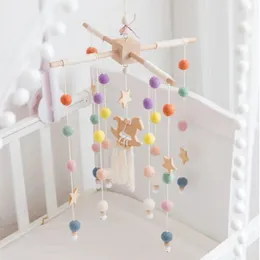 Baby Mobile Hanging Rattles Toys Wind-up Music Box Hanger DIY Hanging Baby Crib Mobile Bed Bell Wood Toy Holder Arm Bracket 240528