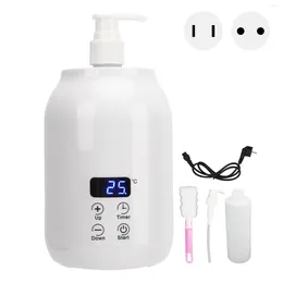 Liquid Soap Dispenser Bathroom Bottle Warmer Shampoo Heater With Digital Display 30-60 Celsius Timing Function For Lotion Cream