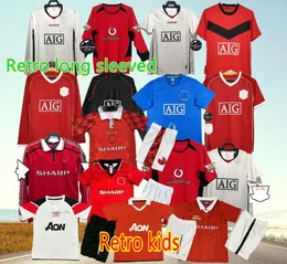 Retro futbol formaları çocuklar rasmus hojlund giggs nani 2002 1998 2008 ronaldo ev uzakta scholes tevez berbatov vidik vintage futbol gömlek 2024 t shirt