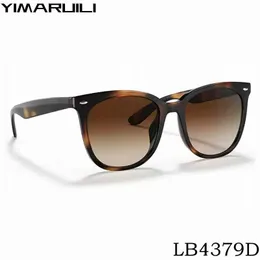 Солнцезащитные очки yimaruili Fashion Trend Sunglasses Anti-UP, вождение высококачественных ретро-раунда, солнцезащитные очки, солнцезащитные очки мужчины и женщины LB4379D Q240527