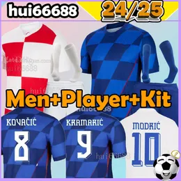 4xl 2024 2025 Euro Cup koszulki piłkarskie drużyna narodowa Livaja Modric Budimir Majer Brozovic Rebic Chorwacias Home Away Men Player Kit Kids Mundlid