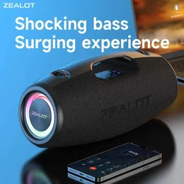 Portabla högtalare Zealot S78 Högeffekt 100W Portable Bluetooth-högtalare kraftfull ljudbox trådlös subwoofer stereo subwoofer mp3 spelare boombox s245287