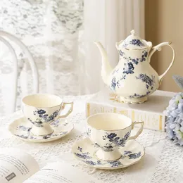 Чашка и тарелка французский ресторан послеобеденный чай Coffee Cufe Mabrinings British Retro Ceramic Pot Set Set 240517