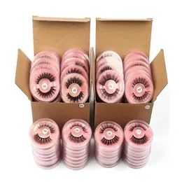 False Eyelashes Mink Lashes Wholesale Faux Cils Eyelash Eye Natural Long Fake Fluffy Wispy 3D Soft Thick Handmade Circle Lash Cases Dr Otvzf