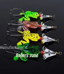 Fiske Lure Set 8pcslot gummi grodor mjuka fiske lockar bas crankbait tackla 9cm35403962g spinnsked lockar3600915