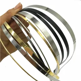 50 PCs/Los 1,2mm 3mm 5mm 7 mm 10 mm Metallstirnband Silber Gold schwarzes Haarband für Mädchen DIY Basteln Haare Köpfe Kopfbedeckung Großhandel 240528