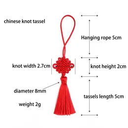 2pcs/lot 5cm Chinese Knot Tassel Silk Fringe Sewing Bangs Tassel Trim Decorative Key Tassels for DIY Curtains Home Decoration