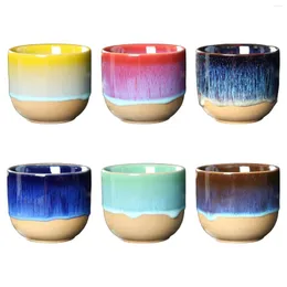 Tee Tassen Keramik 150 ml abstrakte Muster handgefertigtes japanischer Stil Porzelischer Set Kaffeetasse für Milch
