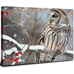 Animal Northern Spotted Owl -Poster für Schlafzimmer, Wandplakate Poster Home Decor Leinwand Printins Wandkunst Bild Bild