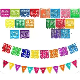 Banery Streamery konfetti 20*30 cm meksykańska impreza poczuła bra bra flower imprezy meksykańskie flagi banerowe dekoracje imprezowe