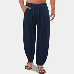 Men's Pants Harem Solid Color Yoga Sweatpants Modal Casual Spring Long Trousers Men Sports Trendy Dance Clothing