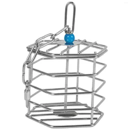 Dog Apparel Pet Bird Parrot Squirrel Bold Stainless Steel Food Hanging Cage Foraging Toys Macaw Cockatoo Hunt Feeder Entertainment