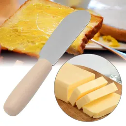 1/2pcs mini paslanmaz çelik spatula kazıyıcı bıçaklar kahvaltı sandviç peynir dilimleyici yerin serpme bıçağı plastik saplı