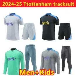 2024 2025 Spurs Tracksuit shorts Chandal 24 25 Filho de sobrevivência Lo Celso Ndombele Treinamento de futebol Treinamento de mangas curtas Sportswear