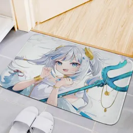 Tapetes anime hololive kawaii tapete tapete tapete para sala de estar quarto sofá de decoração jogo de decoração de decoração não deslizamento tapete de chão