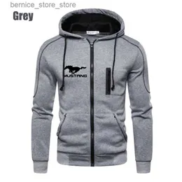 Herren Hoodies Sweatshirts Neue Herren Herbst Winter Mode gedruckte Cardigan Zip Design Hoody Jacke lässig männliche Kapuze -Sweatshirt -Mantel Sportkleidung Q240528