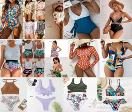 202222021 More 400 Styles Women039s Award de banho sexy duas peças Triângulo Triângulo Lady Bra acolchoado One Piece Fashion Flower Bikini8724191