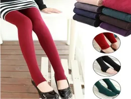 10pcs feminino barato lã Black Fashion Leggings engross e elástico de inverno