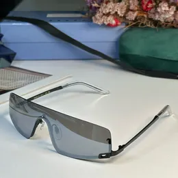 قناع على شكل قناع نظارة شمسية مصمم نظارات شمسية رجالي GG1560S شكل قناع نصف الإطار نظارة شمسية UV400 مع إطار معدني منغم الذهب اللامع