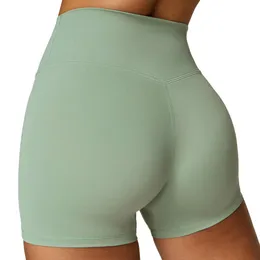 MoMAo Yoga Frauen hohe Taille enge Fitnesshosen Heben von Hüften mit Sportshorts Horts Horts