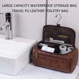 Кожаная сумка для туалетных принадлежностей для мужчин Женщины DOPP Kit Mens Travel Travel Travel Travel Cosmetic T 240527