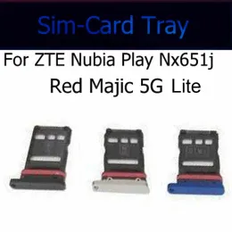 SIM -Kartenschalenhalter für ZTE Nubia Play NX651J/Red Magic 5G Lite Micro SIM SD Kartenabletthalter Leser Adapter Reparaturteile Schwarz Schwarz