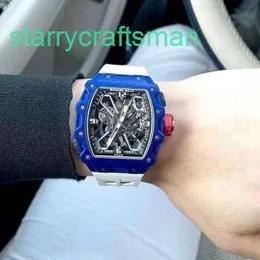 RichAmills tittar på RM Tourbillon Wristwatch Top Copy RM35-03 Blue NTPT Herrmode Fritid Business Sports Machinery Watch WN-7IIS