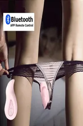 目に見えないCストリング振動パンティーワイヤレスリモートコントロールBluetooth App Clitoral Sex Vibrator Underwear Strapon Sex Machine Y192907415