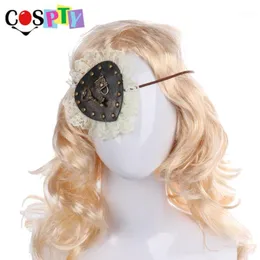 Cospty Women Halloween Carnival Party Fantaspume vintage steampunk key renda pu pirata olho de olho gótico lolita acessórios1 253x