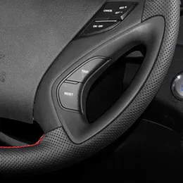 Handnähung Anti-Schlupf-Leder-Lenkrad-Braid-Abdeckung für Hyundai Sonata 8 2011 2012 2013 2014 Auto Innenraumzubehör