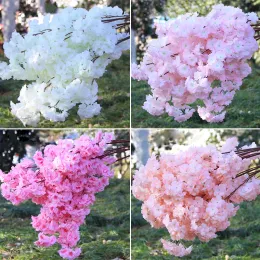 50Pcs Artificial Flower Cherry Blossom Branches Wedding Arch Decoration Cherry Blossom Tree Silk Flowers DIY Home Decoration 0528