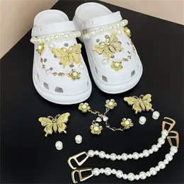 Accessori per farfalla a farfalla Golden Golden Girl Golden Fancy Fantizzabili di alta gamma di gioielli staccabili decorazioni con fibbia per scarpe fai -da -te 240517