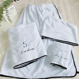 Tasarımcılar Banyo Havlu Beyaz Kadife Havlu Seti Mercan Velvet Havlu Lüks Yıkama Banyo Emici Erkekler Kadın Yıkama Bezleri Havlu 2 Parçalar Set