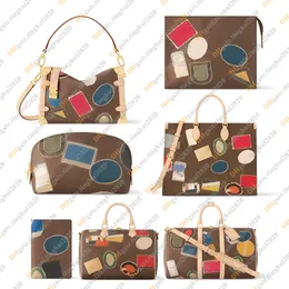 Bayanlar moda gündelik tasarım lüks vintage otel çanta totes çanta çapraz omuz çantası üst ayna kalitesi m24960 m47147 m47087 m47085 m83487 m83597 m83519