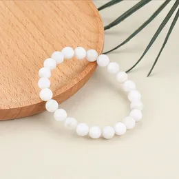 Real Naturstein elastisches Seilarmband Schmuck Geschenk natürliche Edelsteinperlenarmband für Frauen Yoga Heilungsenergie Liebhaber 240529