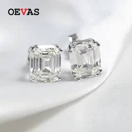 Oevas Classic 925 Sterling Silver High Carbon Gemstone Diamonds Earrings Ear Bride Gine Jewelry Gifts Wholesale 240529