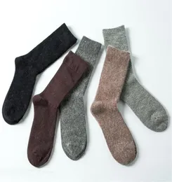 Party bevorzugt 1 Paar Angora Cashmere Woll Socken Herren Socken bequem warm warm reine Farbe Black8346924