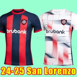 24 25 San Lorenzo soccer jerseys HOME AWAY Adam Bareiro Cristian Tarragona Ezequiel Cerutti AgustIn Giay 2024 2025 Carlos SAnchez EliAn Men Football shirts