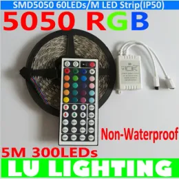 Светодиодная полоска Light 5050 SMD RGB Ruban Led Light Libbon Nonaterpronation 12V Fita de Led с 44 -й IR -удаленным контроллером LL