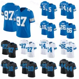 2024 Amon-Ra St Brown 26 Jahmyr Gibbs Fußballtrikot Sam Laporta Barry Sanders Jameson Williams Brian Branch Terrion Arnold Jared Goff Penei Sewell David Montgomery