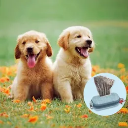 HOT Portable Pet Dog Poop Bag Dispenser Puppy Pick-Up Bags Holder Pouch with Rope Cleaning Waste Garbage Box Dog Supplies