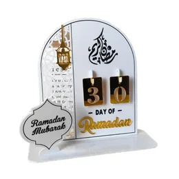 Acrylic Festival Countdown Calendar Islamic Ramazan Decorative Centerpieces Advent Calendar for BlessedEid Celebration