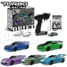 Turbo Racing 1 76 C74 C75 Flat Running C64 C61 C62 C63 Drift RC Car With Gyro Radio Full Proportional Toys For Kids and Adults 240529